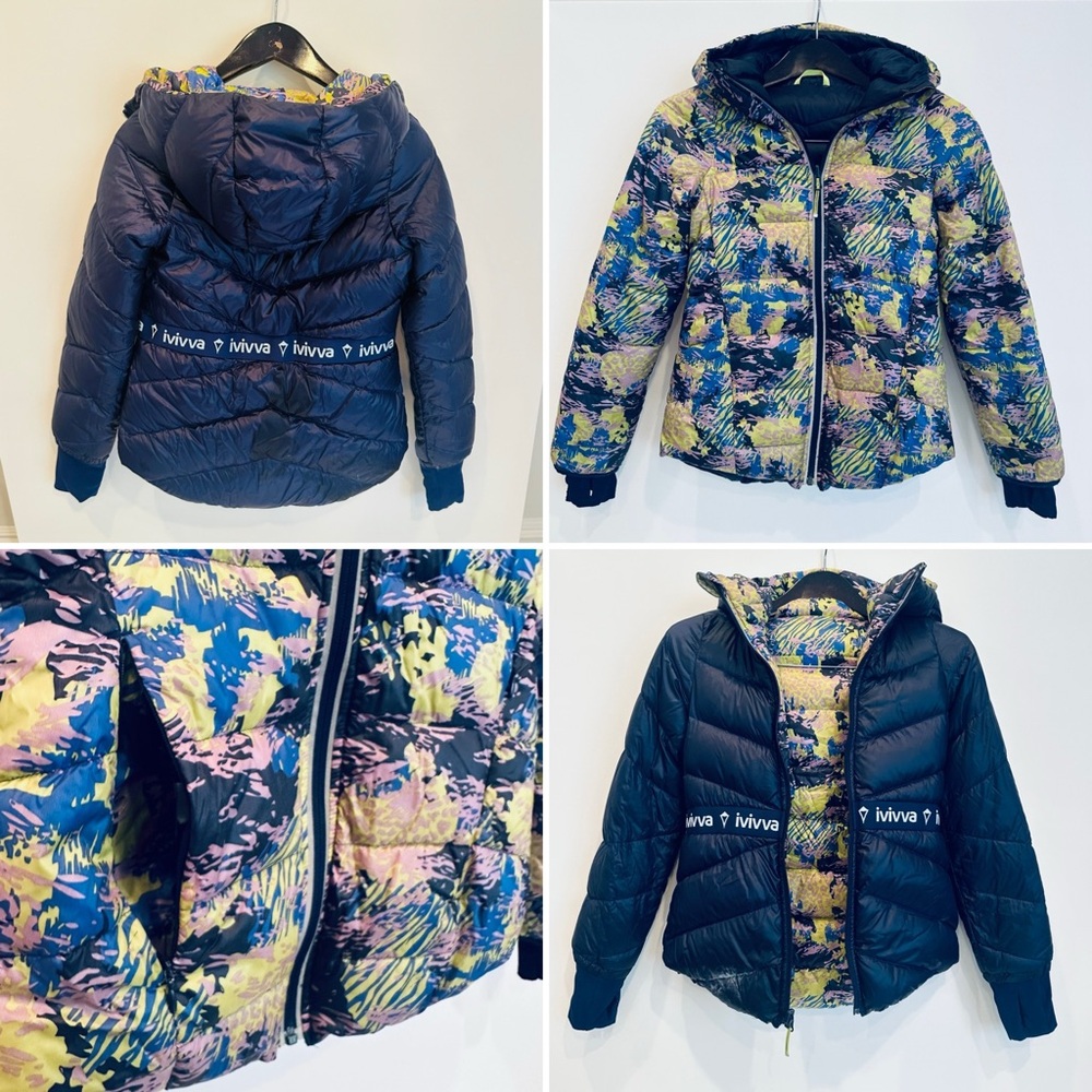 Ivivva girl winter double sides reversible jacket Size 12